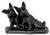 Vintage 1930s American Twin Scotties "Listen" Cast Iron Dog Doorstop Made for the Texaco Oil Co. For Sale In Boston - Image 6 of 12