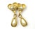 Contemporary Chanel Vintage Gold Plated CC Heart Pearl Tear Drop Dangle Clip on Large Earrings For Sale - Image 3 of 6