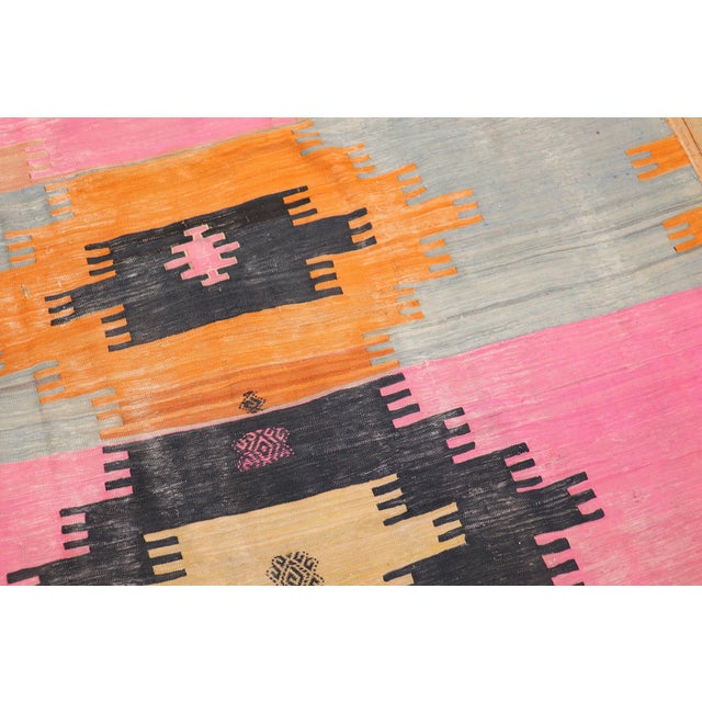 Dazzling Room Size Turkish Kilim, Mid-20th Century For Sale - Image 10 of 18