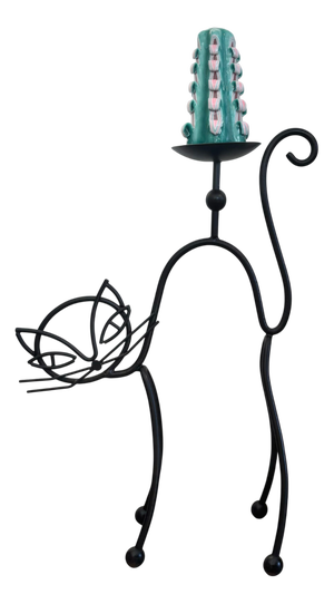 Vintage Floor Candleholder by Gunnar Ander for Ystad-Metall, 1950s