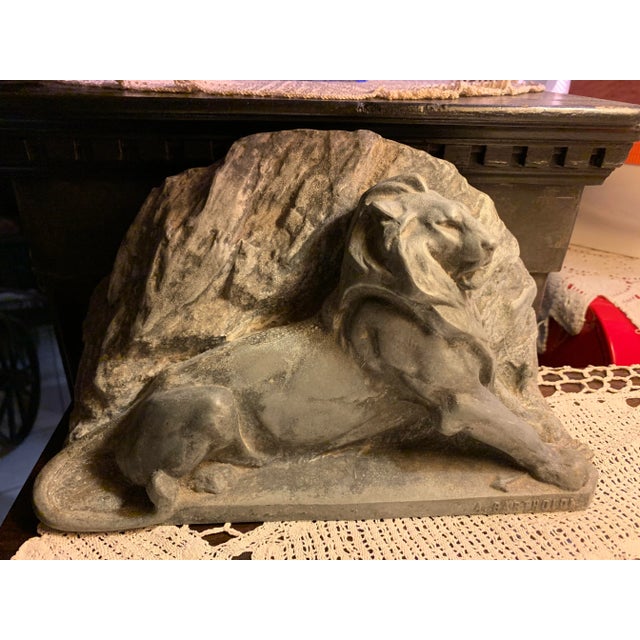 Gray Belfort Lion Sculpture from Marc Schmitt, 1930s For Sale - Image 8 of 8
