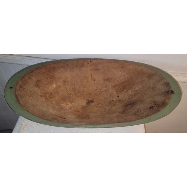 Early 20th Century Green Painted Bowl With Stone Fruit For Sale - Image 4 of 7