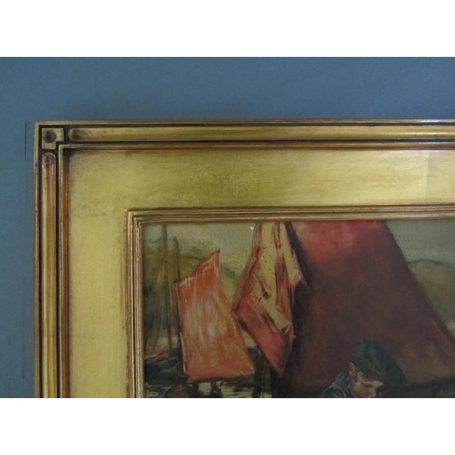 Young Boy Fishing Oil Painting For Sale - Image 5 of 10