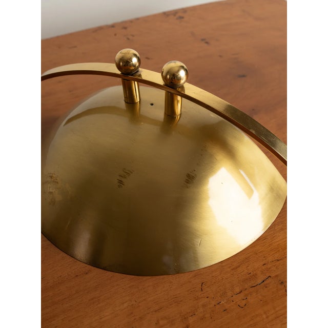 Mid-Century Modern Pair of 1970's Vintage Brass Wall Sconces For Sale - Image 3 of 7