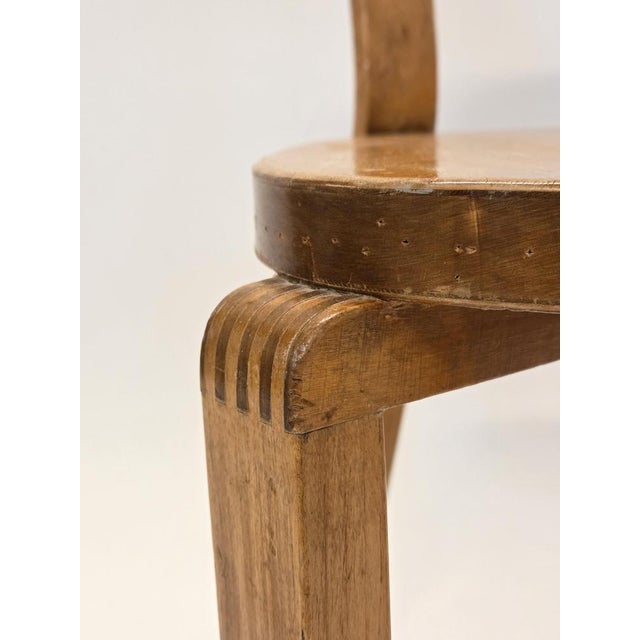 Model 69 Chair with Wartime Legs by Alvar Aalto for Artek, 1940s For Sale - Image 6 of 14