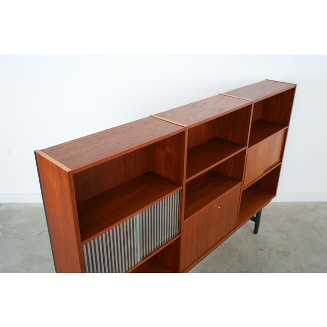 Orange Danish Teak Bookcase, 1970s For Sale - Image 8 of 18
