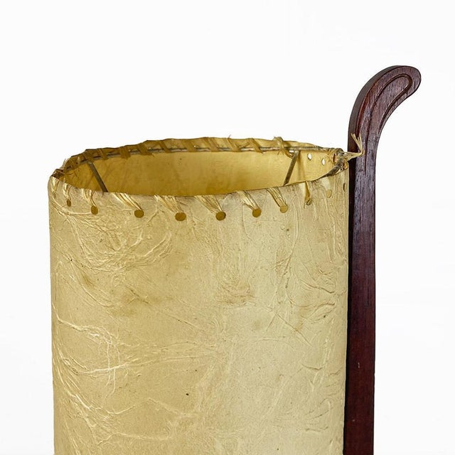 1960s Danish Modern Floor Lamp in Parchment and Teak, 1960 For Sale - Image 5 of 17