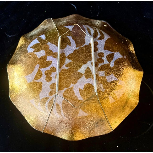 Mid 20th Century Fused Art Glass Decorative Plate For Sale - Image 4 of 12