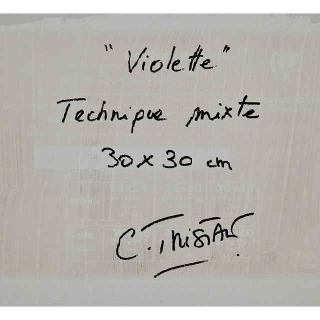 Blue Frédérique Tristant, Violette & Capucine, 2024, Mixed Media, Set of 2 For Sale - Image 8 of 12