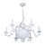 Enameled Metal Foliate Motif Chandelier For Sale