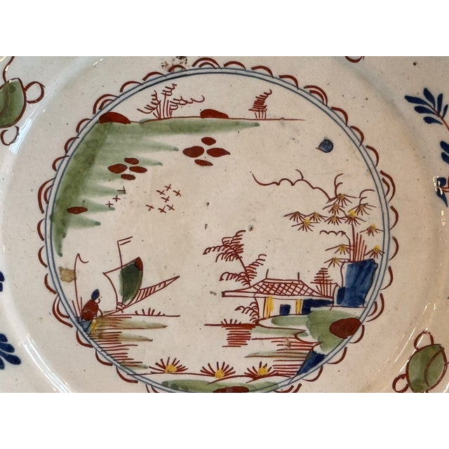 18th Century 18th Century Dutch Delft Plate For Sale - Image 5 of 6