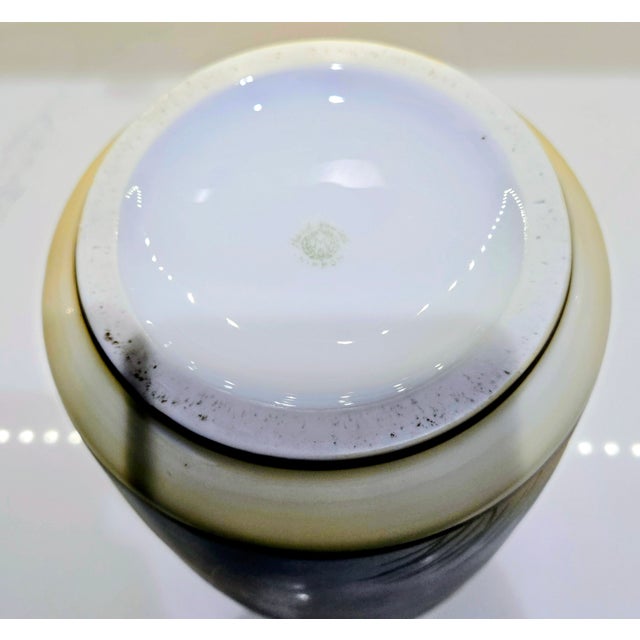 Antique Art Nouveau Hand-Painted Nippon Morimura Daisy Landscape Vase For Sale - Image 13 of 15