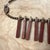 Metal Los Castillo Taxco Bib" or "Fringe" Necklace Silver Ebony Mid Century Modern For Sale - Image 7 of 10
