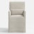 Cloth & Company Stoffer Home x Cloth & Company Lindy Slipcover Dining Arm Chair in Relaxed Linen Zinc For Sale - Image 4 of 7
