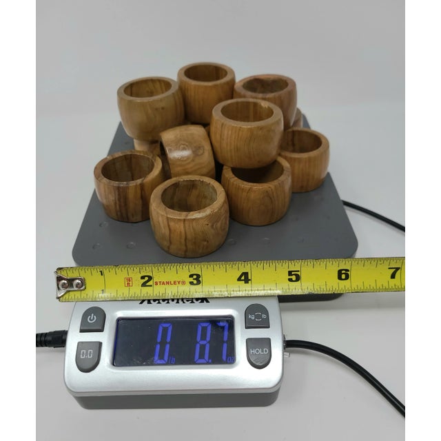 Vintage Burl Wood Napkin Rings Set of 14 For Sale - Image 12 of 13