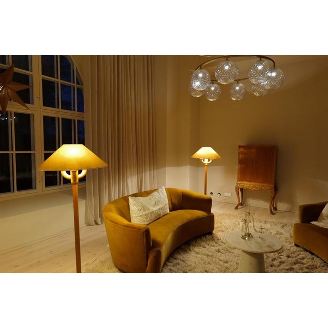 Vintage Scandinavian Sculptural Floor Lamps in Pine, 1970s, Set of 2 For Sale - Image 12 of 18