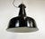 Industrial Black Pendant Factory Lamp with Cast Iron Top, 1970s For Sale - Image 6 of 17
