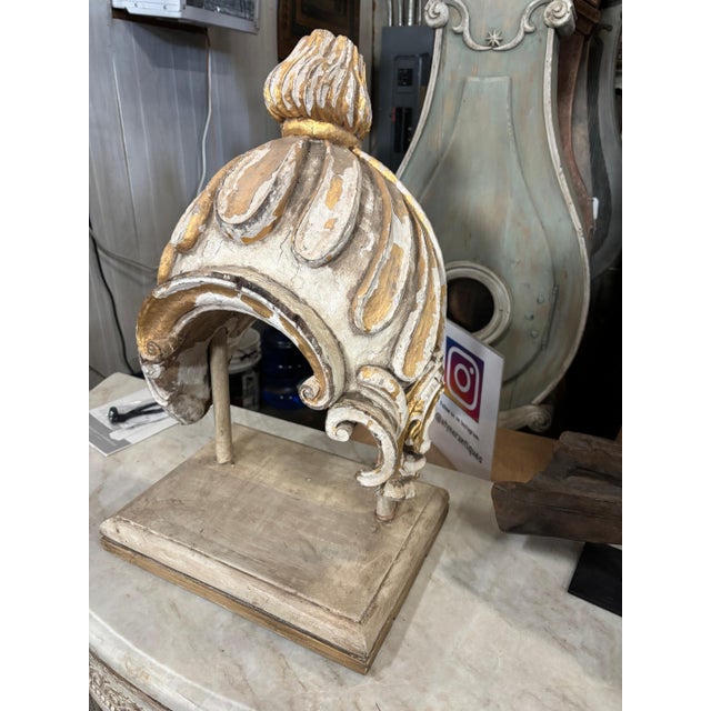 Italian 19th Century Italian Painted & Gilded Wood Fragments - A Pair For Sale - Image 3 of 12