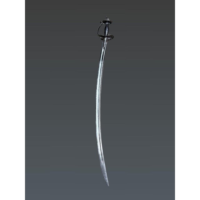 Firangi-type saber with a Khanda hilt, India, 17th century For Sale