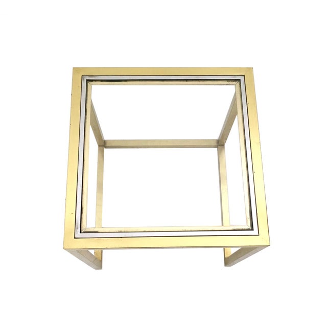 Postmodern Nesting Tables in Brass, Glass and Steel, 1970s, Set of 3 For Sale - Image 10 of 12