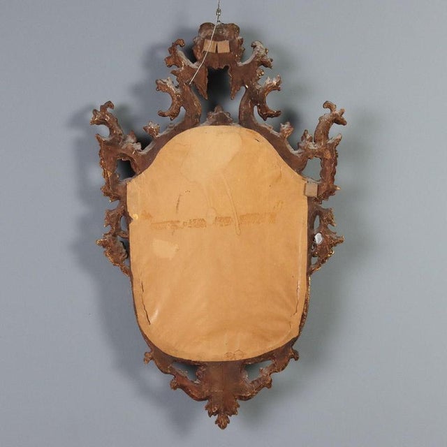 Gold 19th Century Carved and Gilded Wood Mirror, Italy For Sale - Image 8 of 9