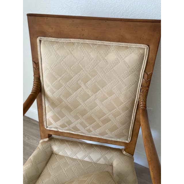 Vintage French Empire Style Dolphin Carved Arm Chair For Sale In Charleston - Image 6 of 8