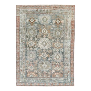 Antique Zabihi Collection Green Persian Bidjar - 3'9" x 5' For Sale