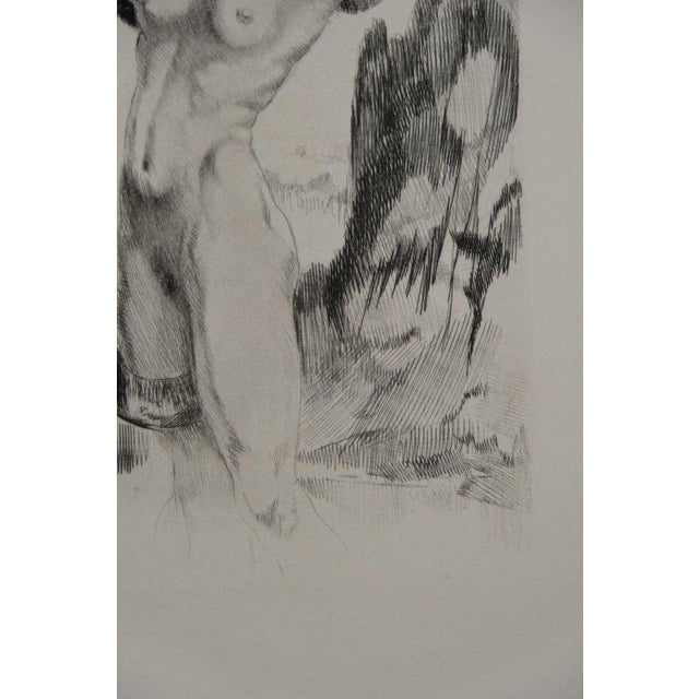Alméry Lobel-Riche, Nu au serpent, Etching For Sale - Image 5 of 6