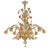 Artistic Venetian “Sunflowers” Murano Glass Chandelier For Sale
