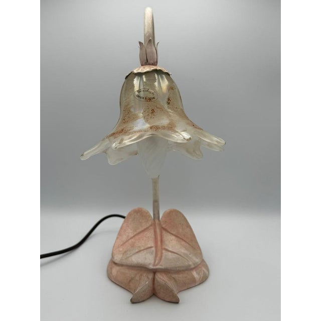 Vintage Murano Table Lamp by Sergio Terzani, Italy, 1980s For Sale - Image 4 of 15