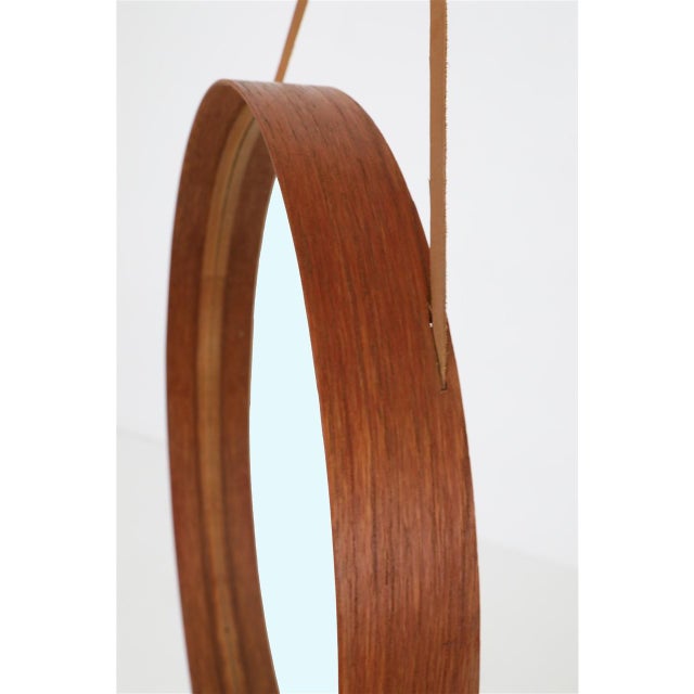 Mid-Century Modern Teak Model 103 Wall Mirror from Glas Mäster, Markaryd, Sweden, 1970s For Sale - Image 4 of 13