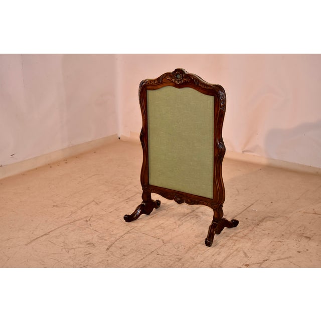Brown French Walnut Fire Screen, Circa 1900 For Sale - Image 8 of 11