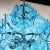 Modernist Pagoda Form Hand-Blown Cerulean Blue Murano Glass Chandelier For Sale - Image 9 of 12