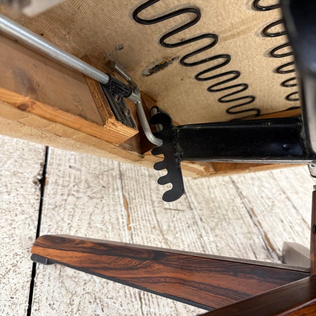 Mid Century Modern Scandinavian Lounge Chair on Rosewood Base Recliner For Sale - Image 10 of 12