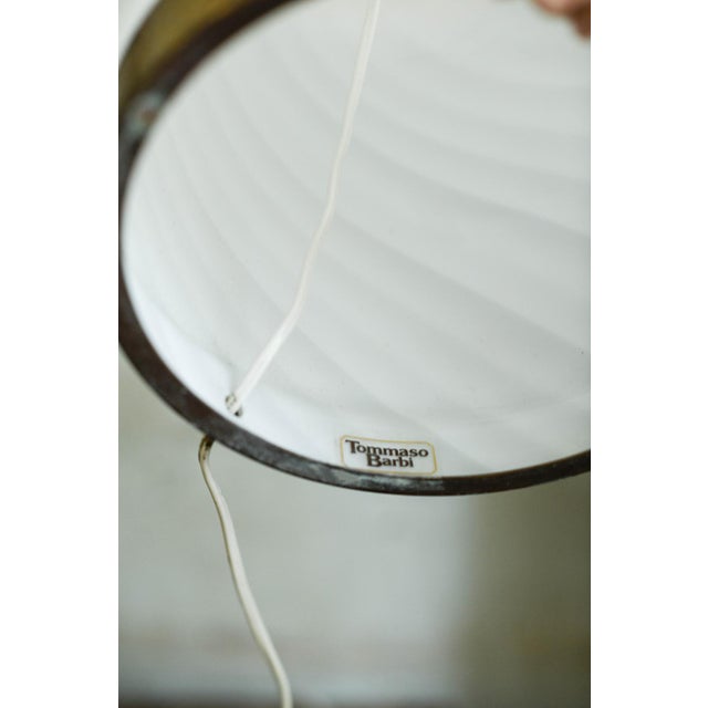 Table Lamp in Murano Glass with Brass by Tommaso Barbi, 1980s For Sale - Image 4 of 8