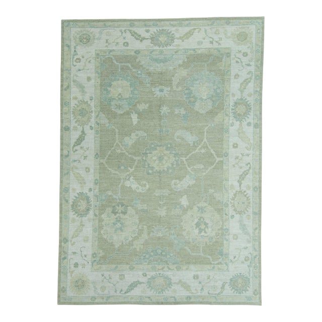 Turkish Oushak Rug 8'9" x 12'4" #19440 For Sale