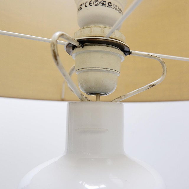 Antique White Opaline Glass Table Lamp, 1900s For Sale - Image 9 of 13