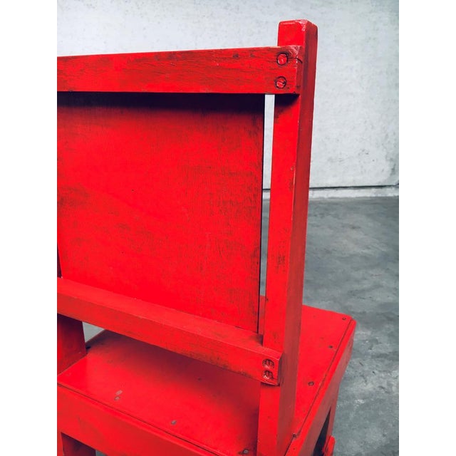 Very Rare Early 20th Century 'De Stijl Movement' Dutch Modernist Design Side Chair attributed to Jan Wils. Made in the...