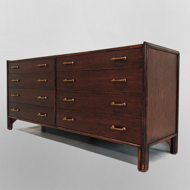 Vintage Chest of Drawers in Exotic Wood and Bamboo, 1970s For Sale - Image 3 of 18