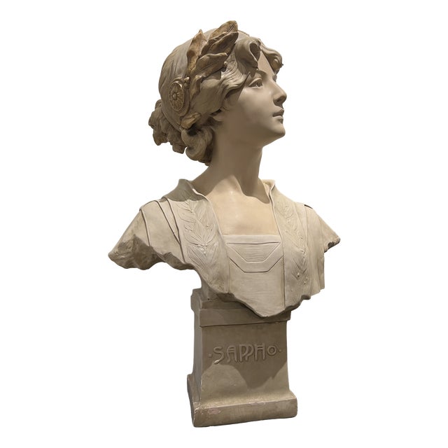 After H L Blasche, Bust of Sappho, 1920, Plaster For Sale