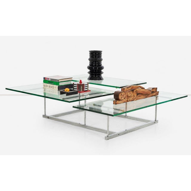 Metal Gerald McCabe Rare Multi-Plane Coffee Table 1981 For Sale - Image 7 of 7
