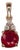 Madagascar Ruby Pendant With Natural Diamonds in Solid 14k Gold – Round 4.5mm For Sale