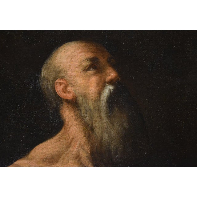 Workshop of Alessandro Bonvicino / Il Moretto, Saint Jerome, 1550, Oil on Canvas For Sale - Image 10 of 16