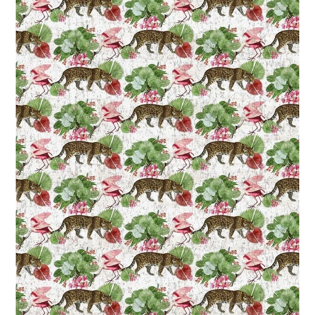 Contemporary Nicolette Mayer through The House of Scalamandre Leopard Walk Wallcovering, Colorful For Sale - Image 3 of 3
