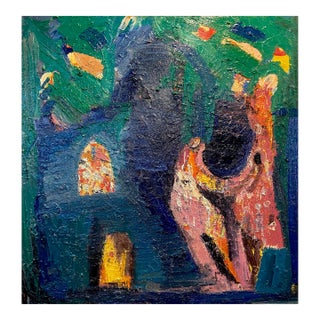 Midnight Dance in the Palace Garden by Paul Wadsworth. Contemporary Figurative Painting For Sale