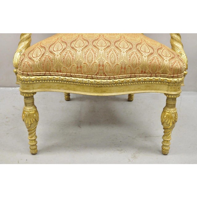 Late 20th Century Oscar De La Renta Home Century Furniture Italian Neoclassical Lounge Arm Chair For Sale - Image 5 of 12