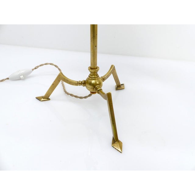 1920s Articulated Tripod Lamp Base in Brass, 1920s For Sale - Image 5 of 11