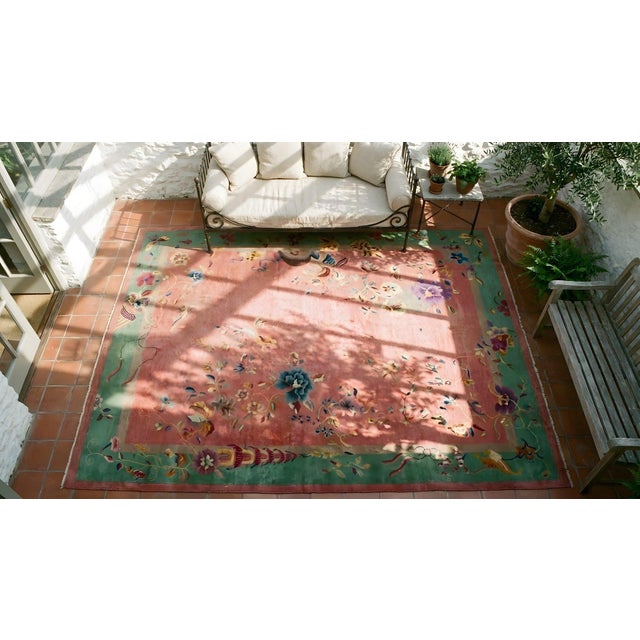 1920s Chinese Art Deco Carpet ( 8' x 9'6'' - 245 x 290 ) For Sale - Image 13 of 15