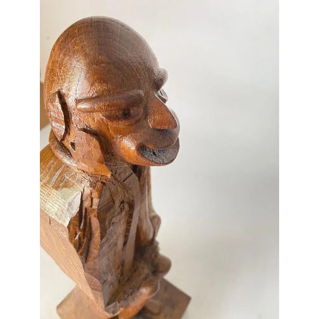 1950s French Wooden Sculpture in Oak, 1950 For Sale - Image 5 of 12