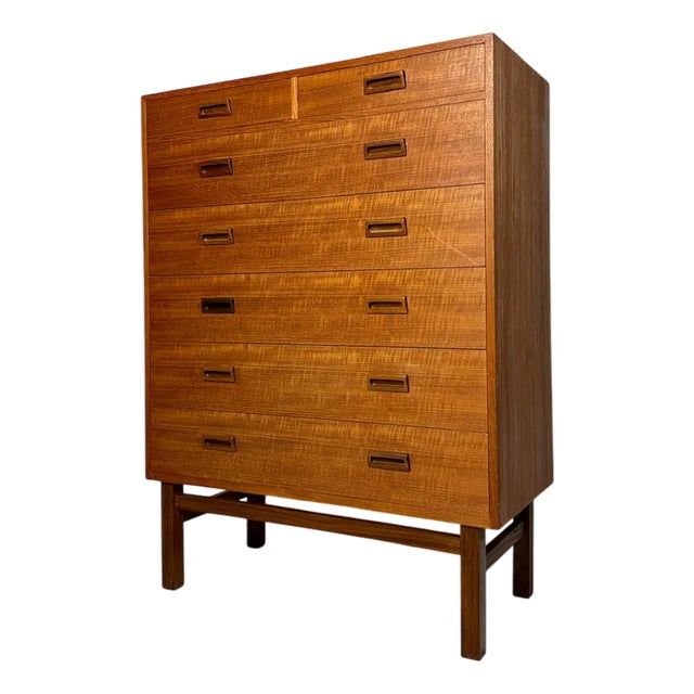 Large Vintage Danish Teak Chest of Drawers by Holger Jensen for FDB Møbler, 1960s For Sale